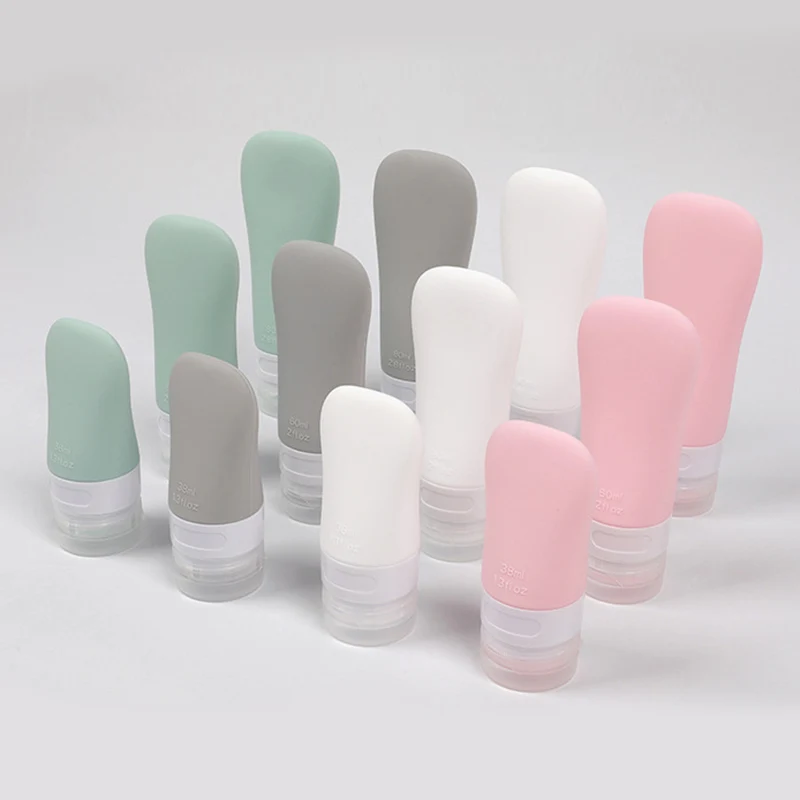 Bouteille cosmétique de voyage en silicone de style Ladylike de 80 ml