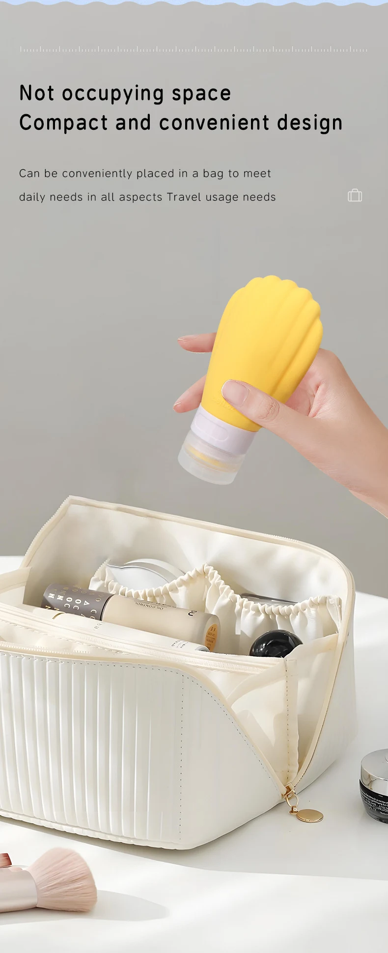 80ml Scallop Style Silicone Travel Cosmetic Bottle