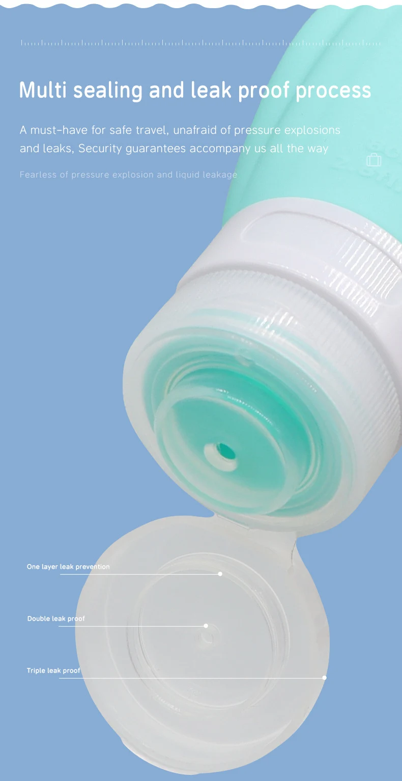 80ml Scallop Style Silicone Travel Cosmetic Bottle