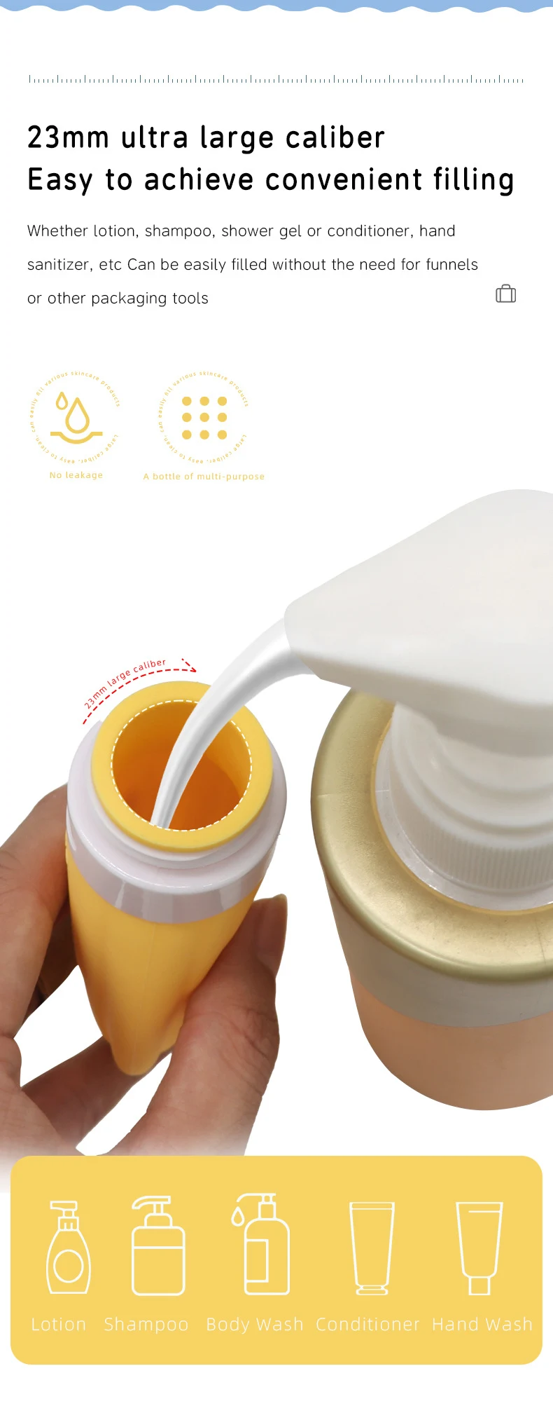 80ml Scallop Style Silicone Travel Cosmetic Bottle